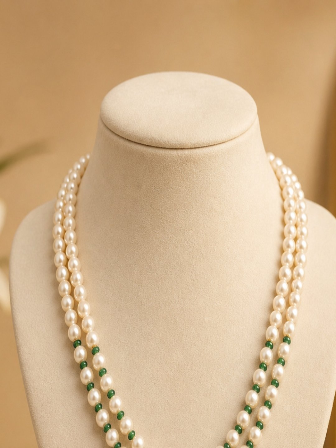 White Pearl Bridal Necklace Set for Women