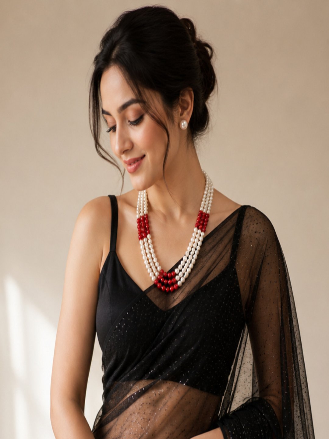 Pearl Kundan Necklace Set for Women