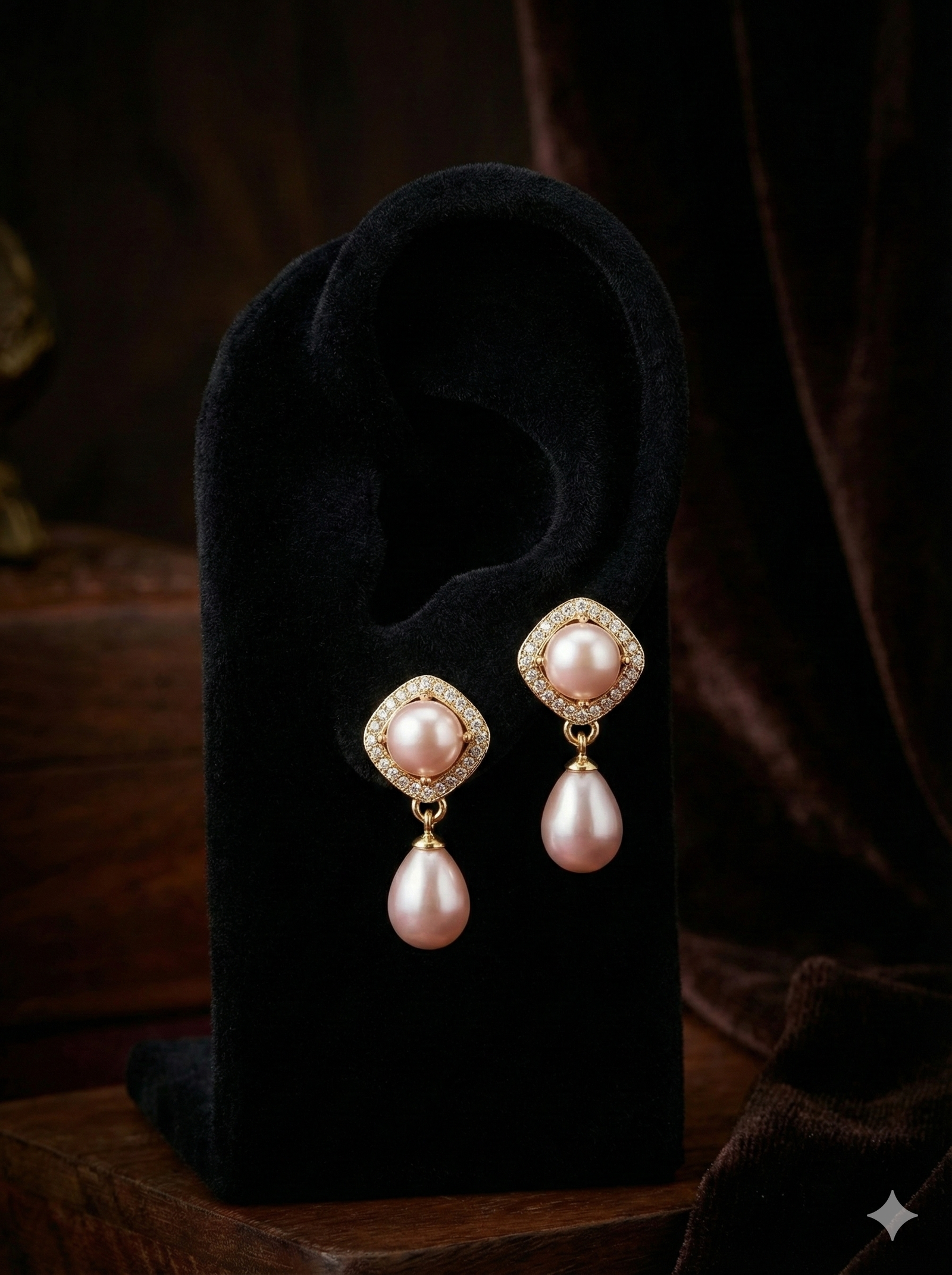 Chandbali Pearl Earrings