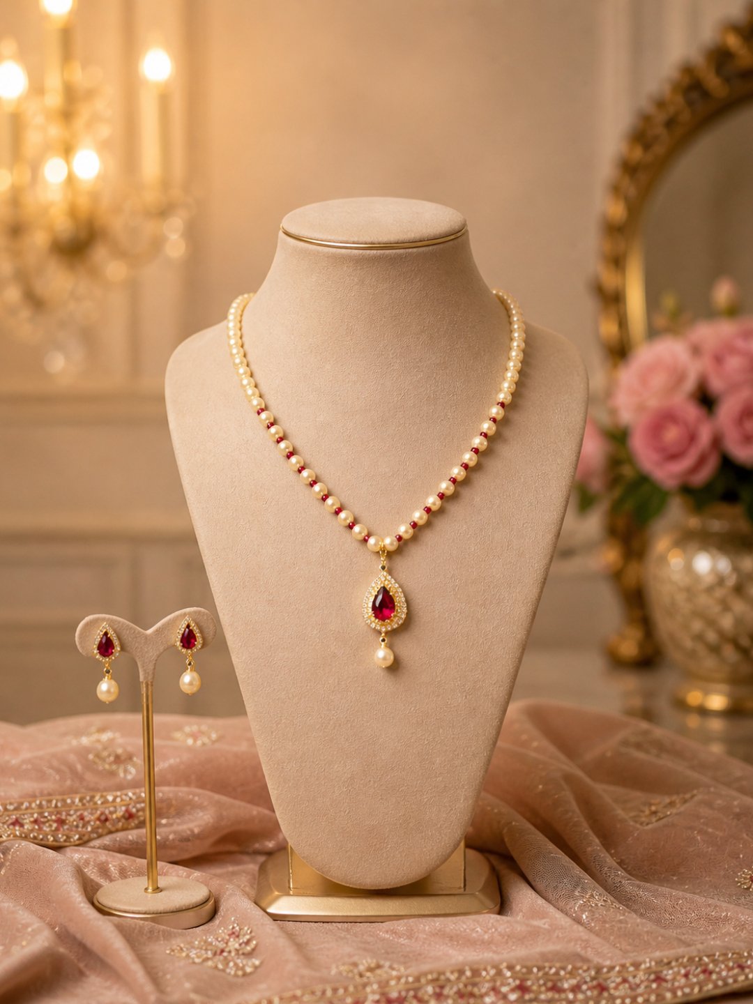 Minimal Pearl Pendant Chain