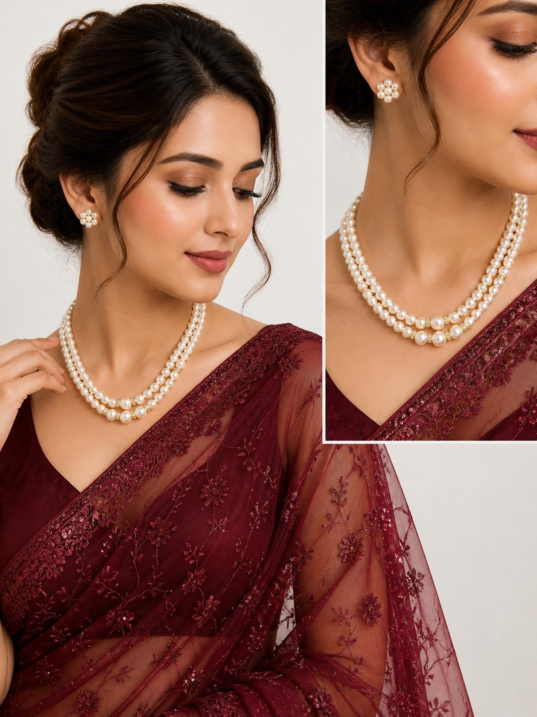Multi-Strand Pearl Necklace